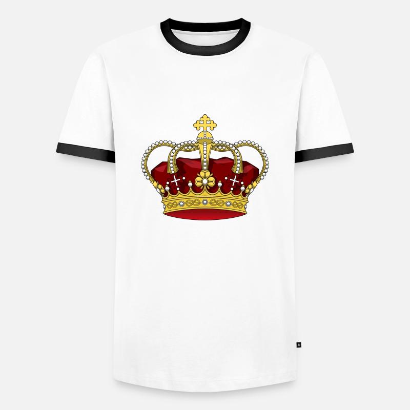 Crowned - Men's Ringer Shirt - white/black