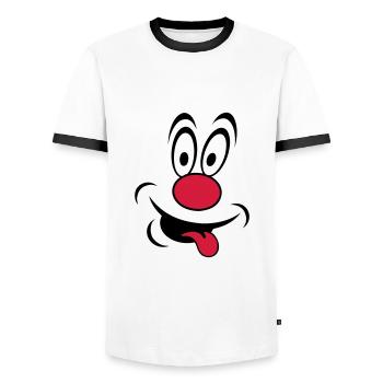 clown - Männer Kontrast-T-Shirt - Weiß/Schwarz - Vorne - AI Model Female 172 light (172cm) & AI Model Male 178 dark (178cm)