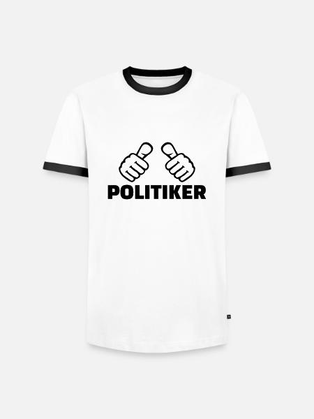 Politiker - Männer Kontrast-T-Shirt - Weiß/Schwarz
