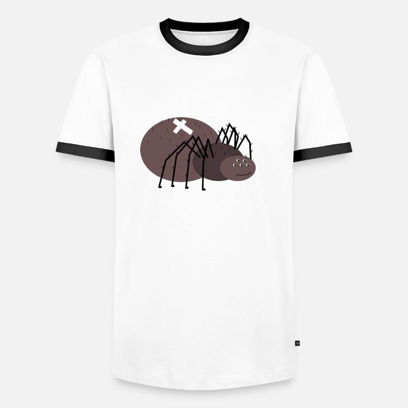 spinne,monster,comic,kinder - Männer Kontrast-T-Shirt - Weiß/Schwarz