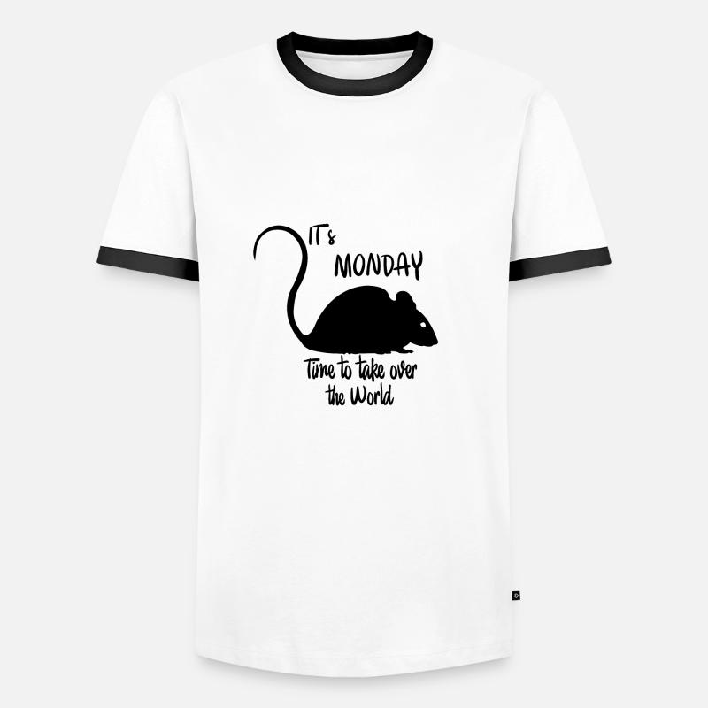 mouse - Men's Ringer Shirt - white/black