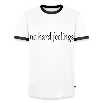 pas de rancune - T-shirt contrasté Homme - blanc/noir - Devant - AI Model Female 172 light (172cm) & AI Model Male 178 dark (178cm)