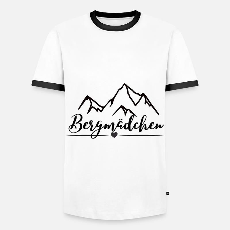 Bergmädchen - Männer Kontrast-T-Shirt - Weiß/Schwarz