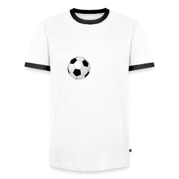 Football Football Game Sports Idée cadeau parfaite - T-shirt contrasté Homme - blanc/noir - Devant - AI Model Female 172 light (172cm) & AI Model Male 178 dark (178cm)