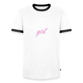 Daddys girl baby Kinder Geschenk - Männer Kontrast-T-Shirt - Weiß/Schwarz - Vorne - AI Model Female 172 light (172cm) & AI Model Male 178 dark (178cm)