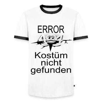 Error 404 Kostüm nicht gefunden - Männer Kontrast-T-Shirt - Weiß/Schwarz - Vorne - AI Model Female 172 light (172cm) & AI Model Male 178 dark (178cm)