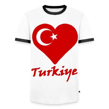 Holidays in Turkey - Men's Ringer Shirt - white/black - Front - AI Model Female 172 light (172cm) & AI Model Male 178 dark (178cm)