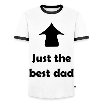 Tout simplement le meilleur père - T-shirt contrasté Homme - blanc/noir - Devant - AI Model Female 172 light (172cm) & AI Model Male 178 dark (178cm)