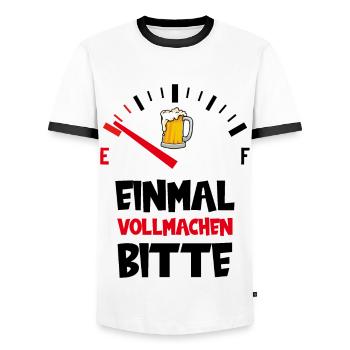 BIER SAUFEN VATERTAG MÄNNERTAG MALLE MALLORCA - Männer Kontrast-T-Shirt - Weiß/Schwarz - Vorne - AI Model Female 172 light (172cm) & AI Model Male 178 dark (178cm)
