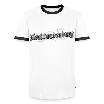 Neubrandenburg Ostdeutschland Vintage Look - Männer Kontrast-T-Shirt - Weiß/Schwarz - Vorne - AI Model Female 172 light (172cm) & AI Model Male 178 dark (178cm)