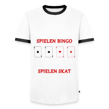 Opa Großvater Skatrunde witziger Spruch Geschenk - Männer Kontrast-T-Shirt - Weiß/Schwarz - Vorne - AI Model Female 172 light (172cm) & AI Model Male 178 dark (178cm)