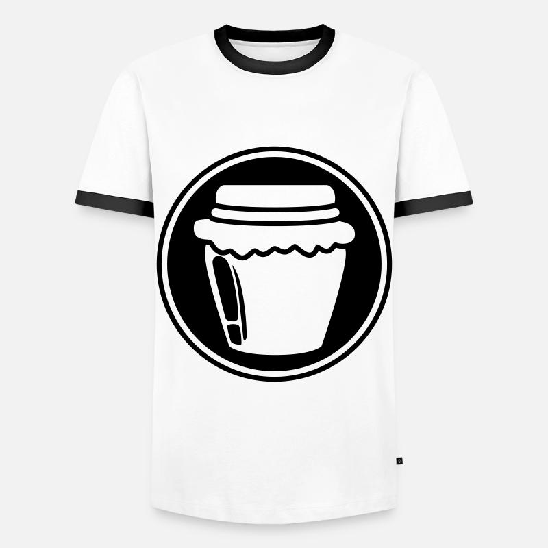 Honig Marmelade symbol - Männer Kontrast-T-Shirt - Weiß/Schwarz