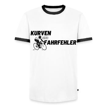 lustiger Fahrrad Rennrad BMX Downhill Spruch - Männer Kontrast-T-Shirt - Weiß/Schwarz - Vorne - AI Model Female 172 light (172cm) & AI Model Male 178 dark (178cm)