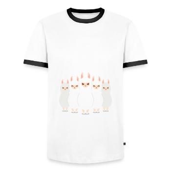Alpaca Squad - Men's Ringer Shirt - white/black - Front - AI Model Female 172 light (172cm) & AI Model Male 178 dark (178cm)