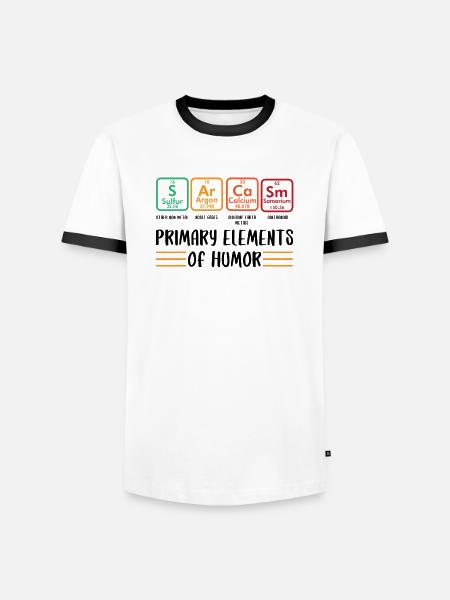 Primary Elements Of Humor - Men's Ringer Shirt - white/black