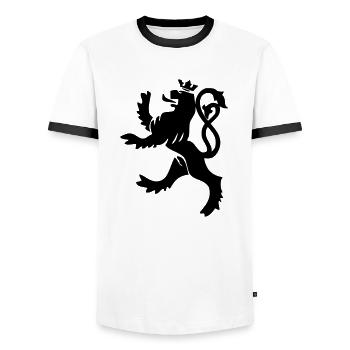 Roude Leiw - Männer Kontrast-T-Shirt - Weiß/Schwarz - Vorne - AI Model Female 172 light (172cm) & AI Model Male 178 dark (178cm)