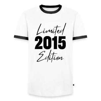 Édition limitée 2015 - T-shirt contrasté Homme - blanc/noir - Devant - AI Model Female 172 light (172cm) & AI Model Male 178 dark (178cm)