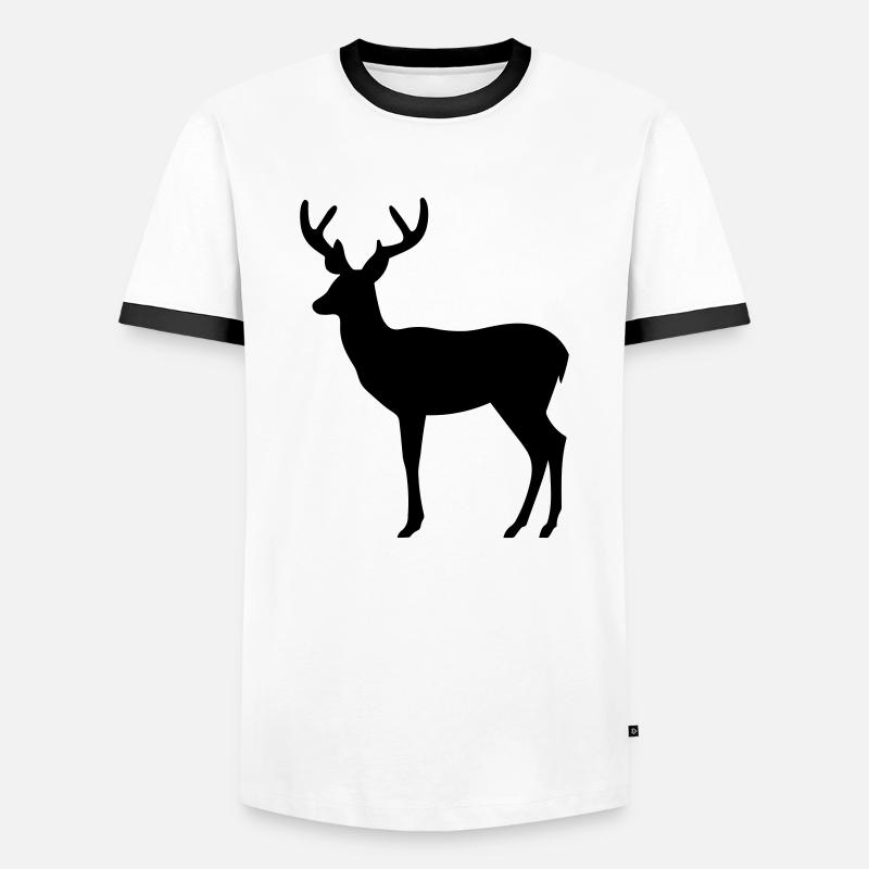 Deer - Men's Ringer Shirt - white/black