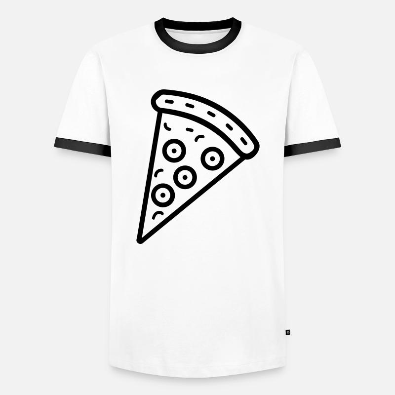 Pizza slice - Men's Ringer Shirt - white/black