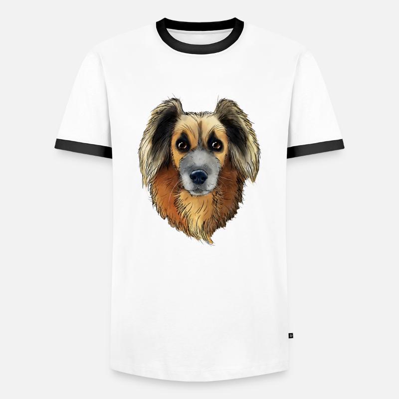 Foxy - Männer Kontrast-T-Shirt - Weiß/Schwarz