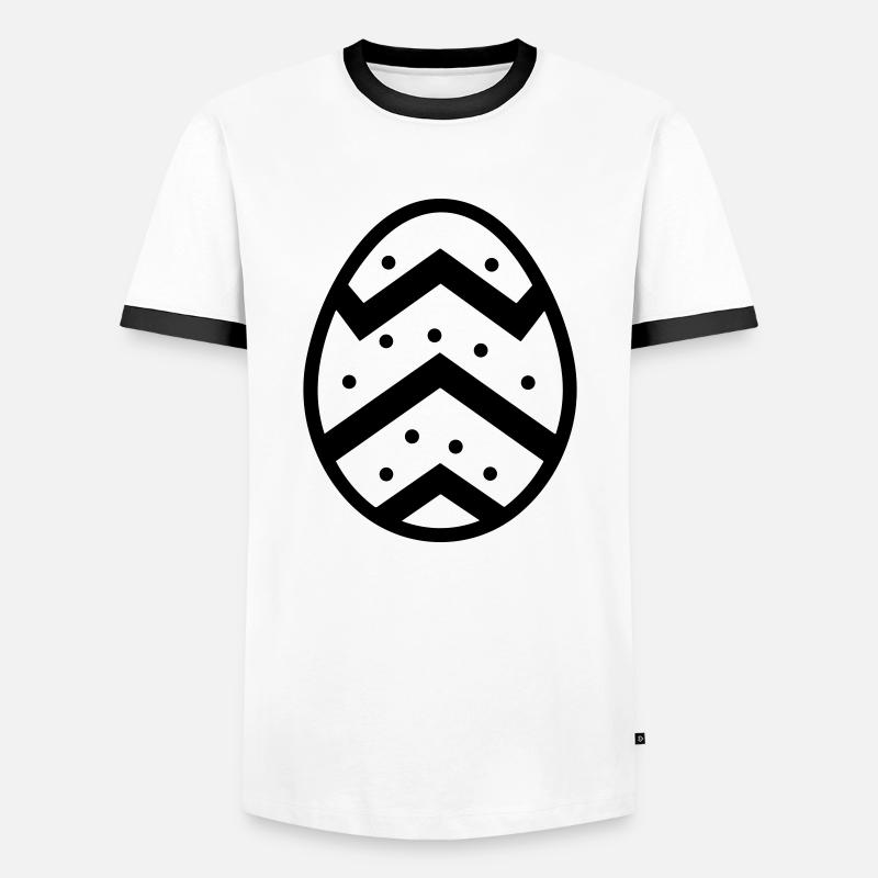 Easter Egg - Men's Ringer Shirt - white/black
