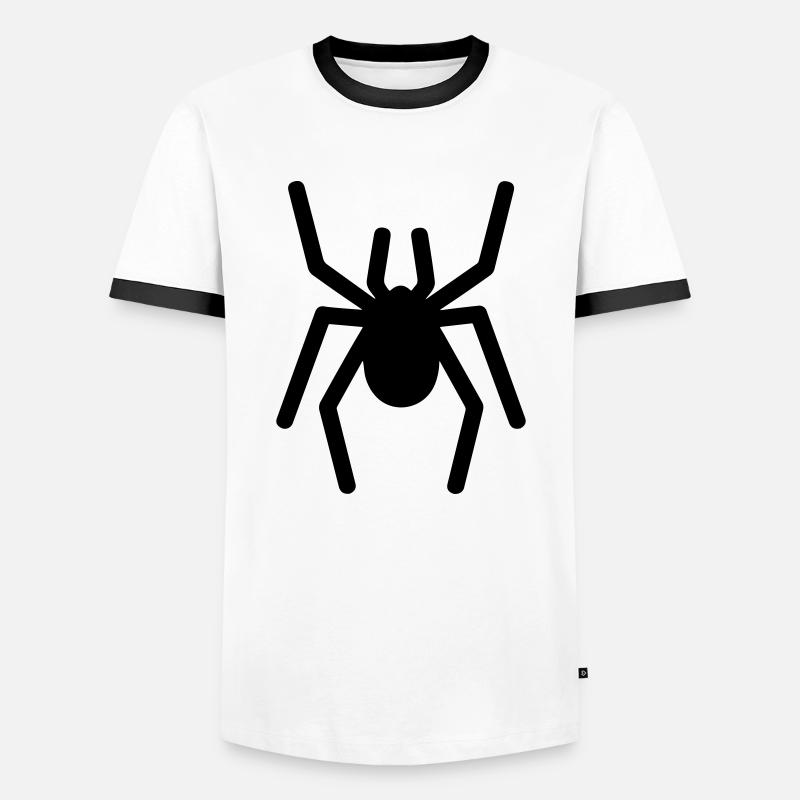 spider - Men's Ringer Shirt - white/black