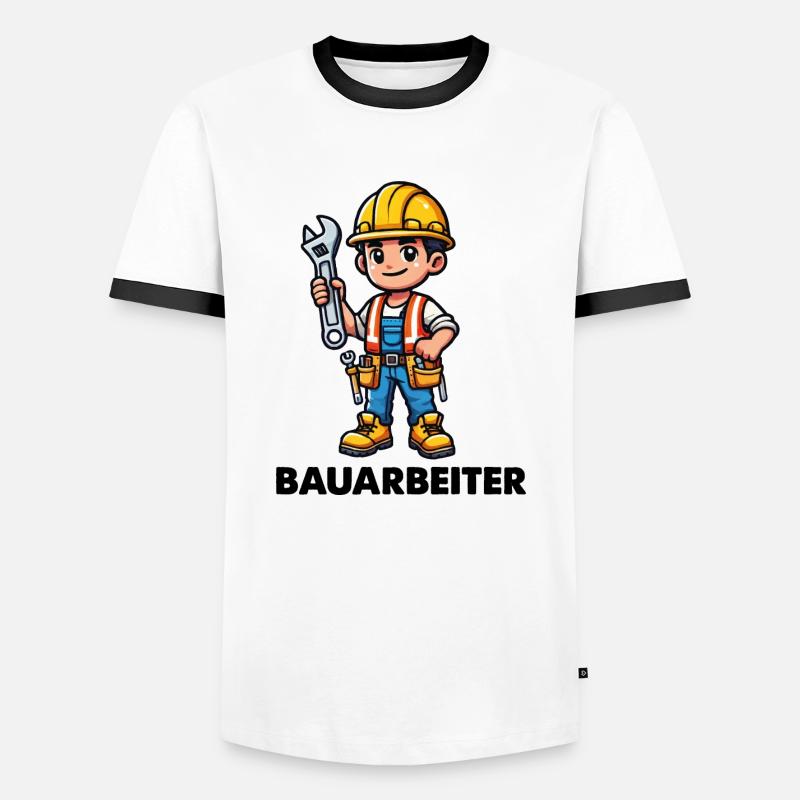 Construction worker - Men's Ringer Shirt - white/black