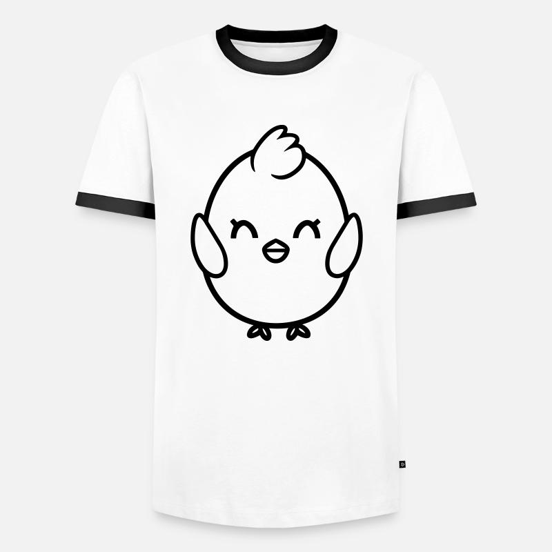 chick - Men's Ringer Shirt - white/black