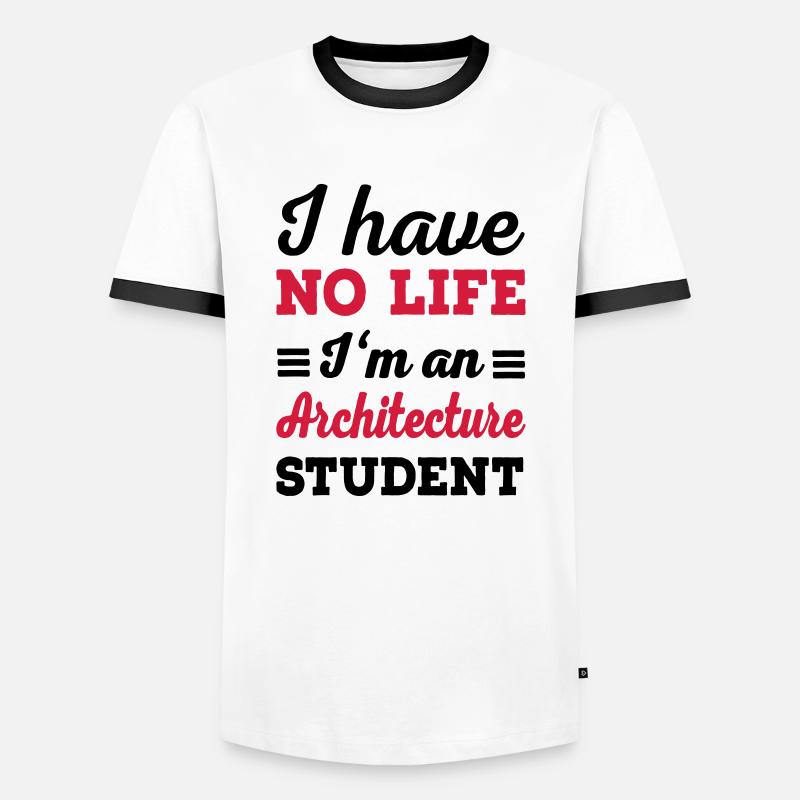 architecture - Men's Ringer Shirt - white/black