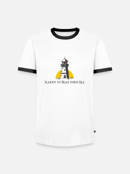 Ein Licht sie knechten - Männer Kontrast-T-Shirt - Weiß/Schwarz
