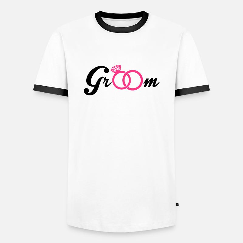 Groom - Men's Ringer Shirt - white/black