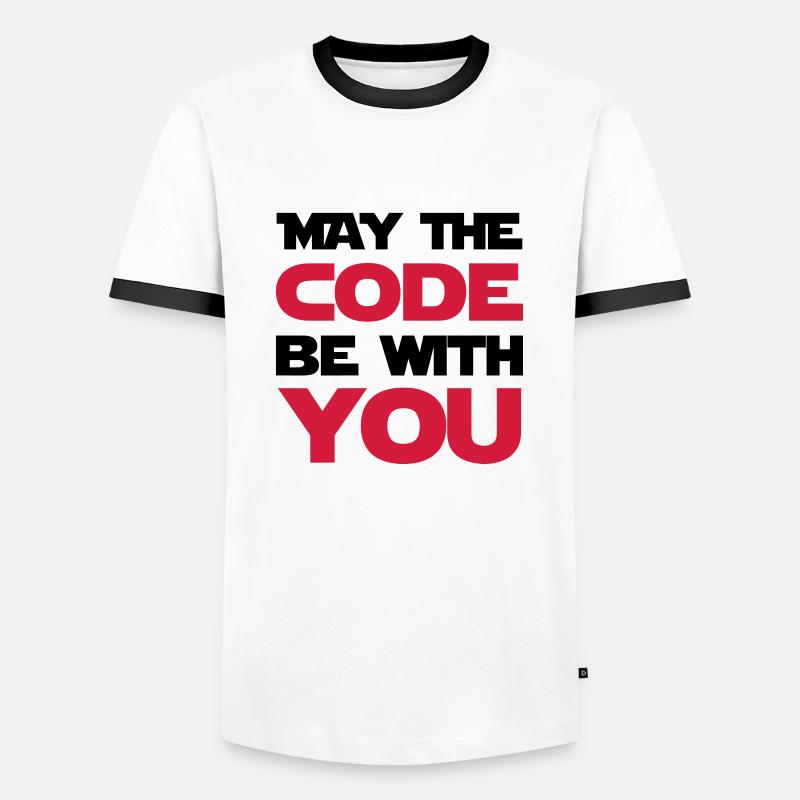 Computer / Developer / Geek / Code / Funny - Men's Ringer Shirt - white/black