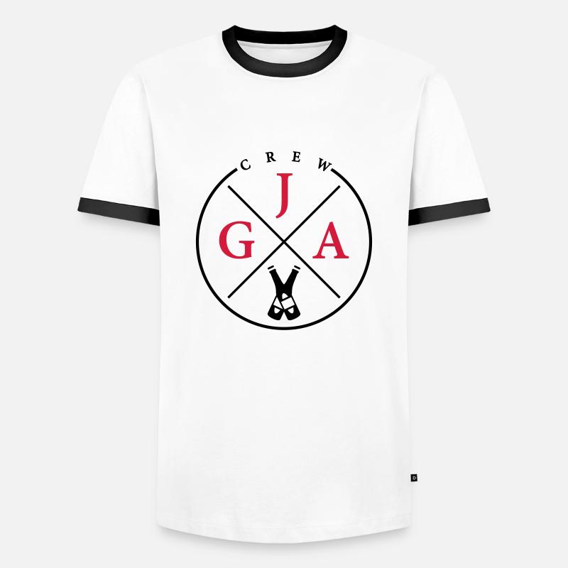 jga crew bier - Männer Kontrast-T-Shirt - Weiß/Schwarz