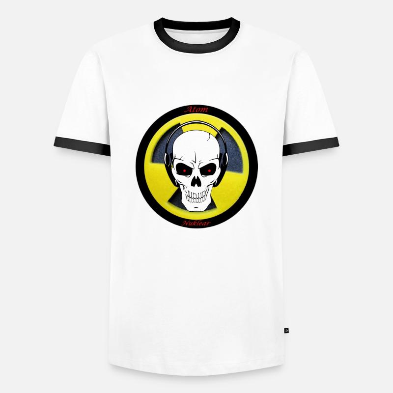 LOGO Atom Nuklear - Männer Kontrast-T-Shirt - Weiß/Schwarz