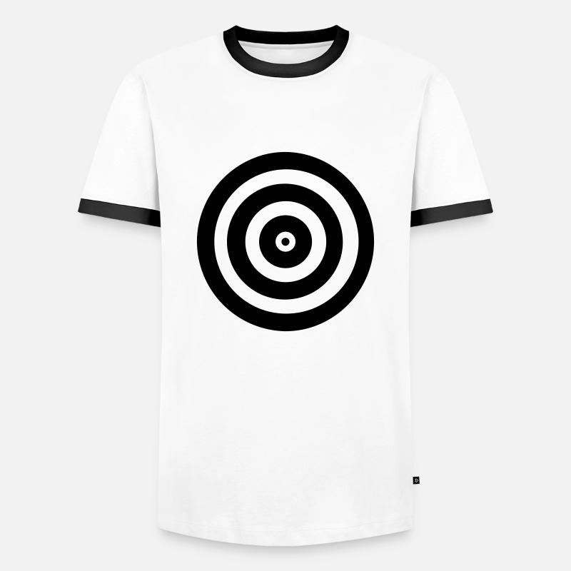 target - Men's Ringer Shirt - white/black