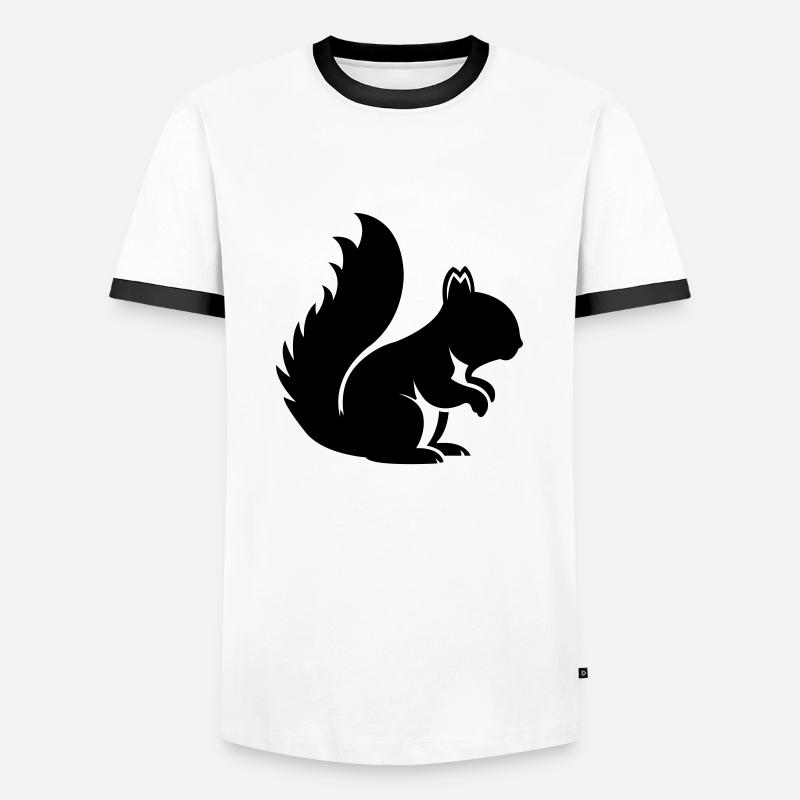 Eichhörnchen - Männer Kontrast-T-Shirt - Weiß/Schwarz