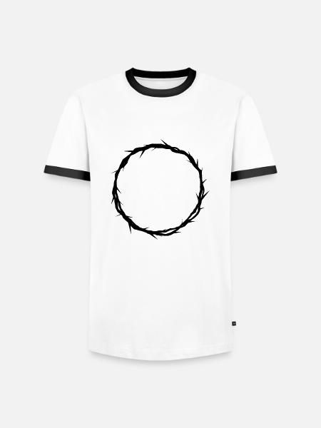 Die Dornenkrone Christi - Männer Kontrast-T-Shirt - Weiß/Schwarz