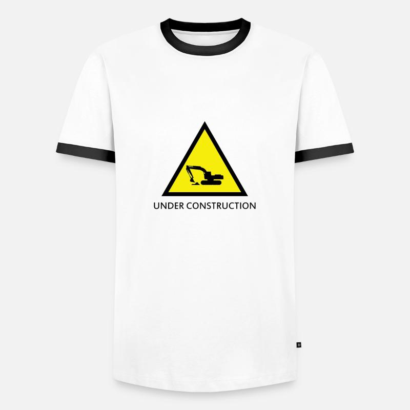 under construction - Men's Ringer Shirt - white/black