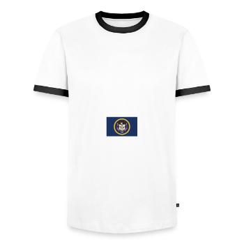 Salt Lake City - Männer Kontrast-T-Shirt - Weiß/Schwarz - Vorne - AI Model Female 172 light (172cm) & AI Model Male 178 dark (178cm)