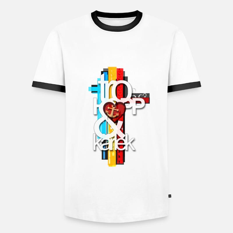 Glaube Hoffnung Liebe - Männer Kontrast-T-Shirt - Weiß/Schwarz