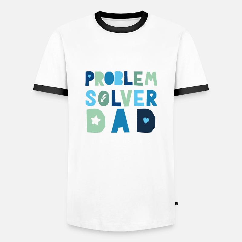 Problem Solver Dad - Men's Ringer Shirt - white/black