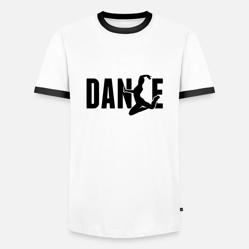 dance - Men's Ringer Shirt - white/black