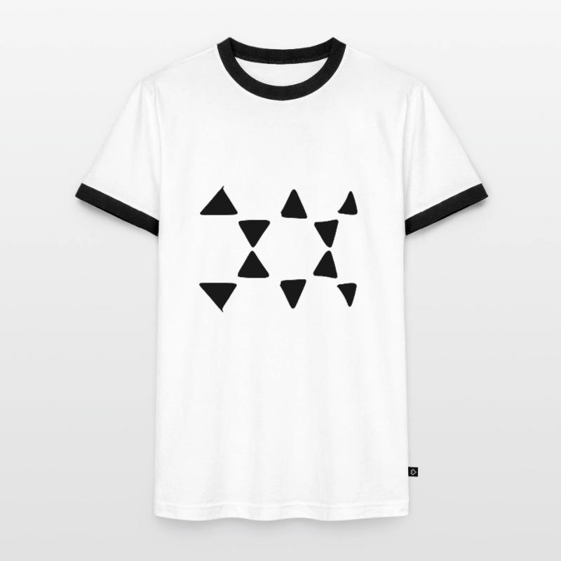 Triangular Pattern Triangular Shapes Men's Ringer Shirt