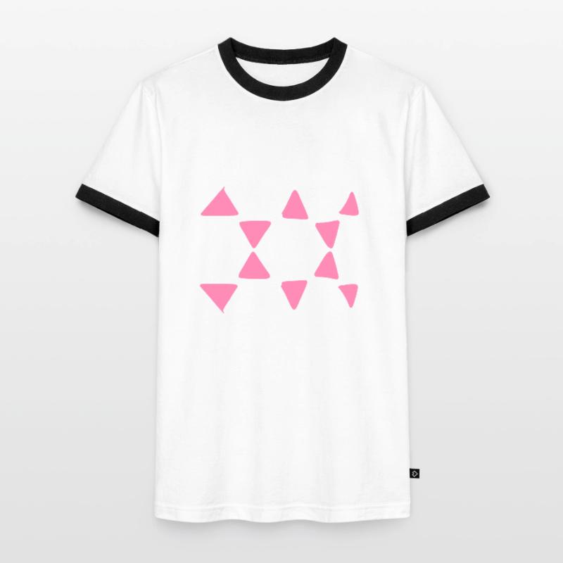 Triangular Pattern Triangular Shapes Men's Ringer Shirt