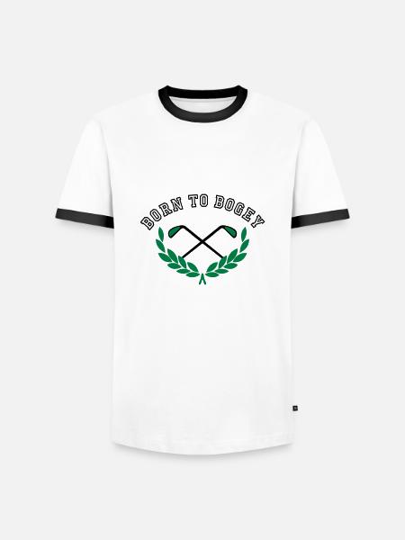 Né à Bogey - T-shirt contrasté Homme - blanc/noir