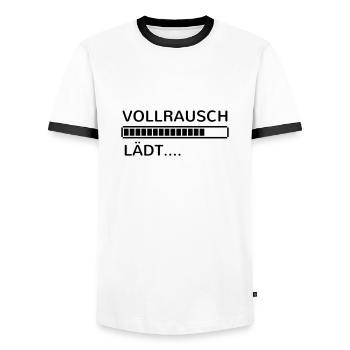 Alkohol Bier saufen betrinken Party feiern Sauf - Männer Kontrast-T-Shirt - Weiß/Schwarz - Vorne - AI Model Female 172 light (172cm) & AI Model Male 178 dark (178cm)