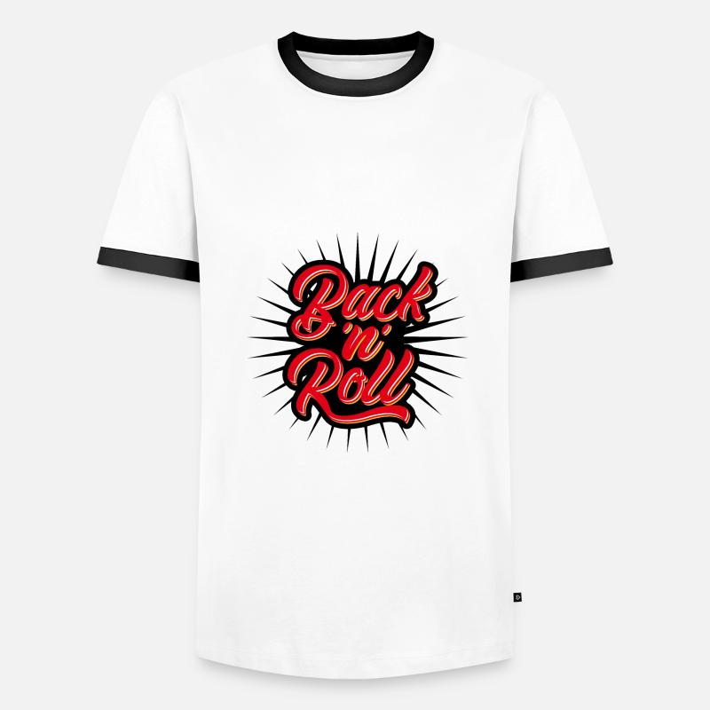 Back n Roll - Backen, Bäcker - Männer Kontrast-T-Shirt - Weiß/Schwarz