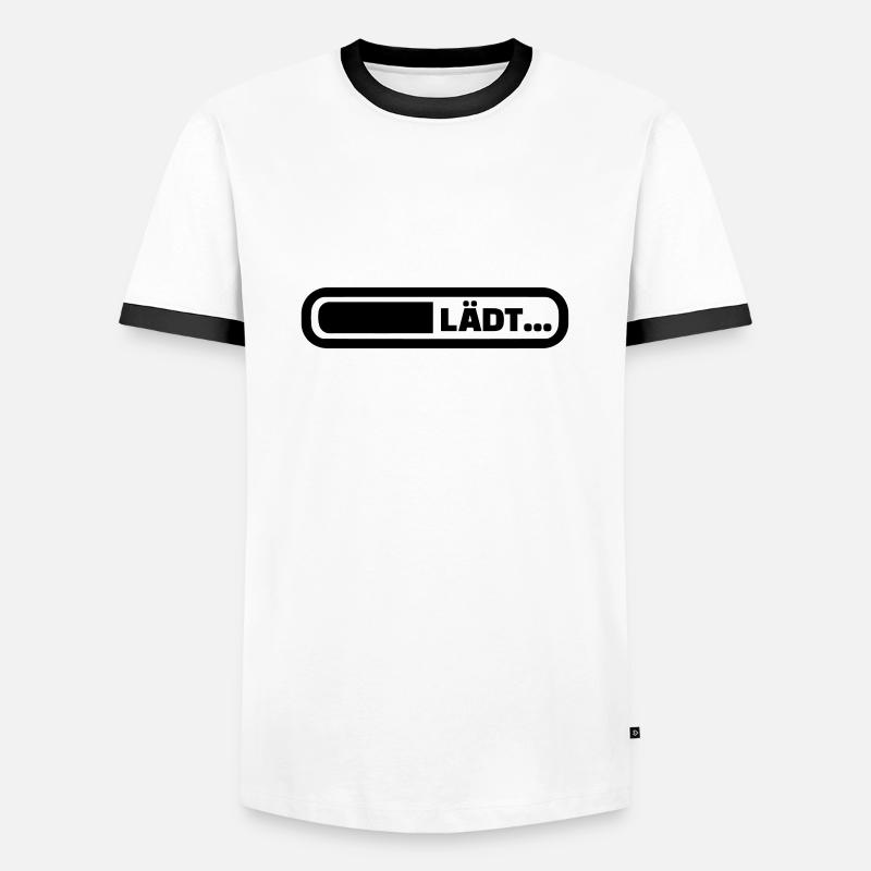 Lädt - Männer Kontrast-T-Shirt - Weiß/Schwarz