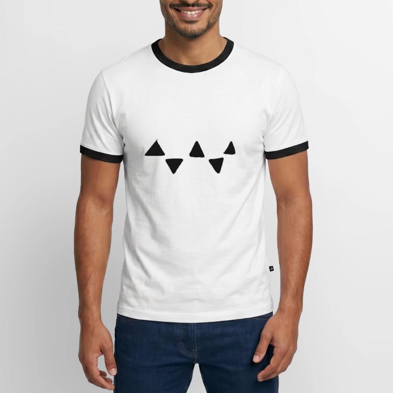 Triangular Pattern Triangular Shapes Men's Ringer Shirt