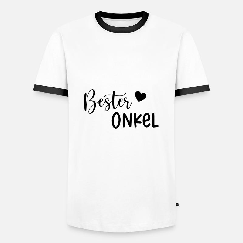 Bester Onkel Geschenkidee - Männer Kontrast-T-Shirt - Weiß/Schwarz